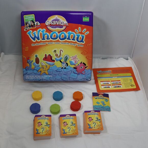 Cranium Whoonu Game What's Your Favorite Thing? 2005 Game in Tin Box Complete - Picture 1 of 9